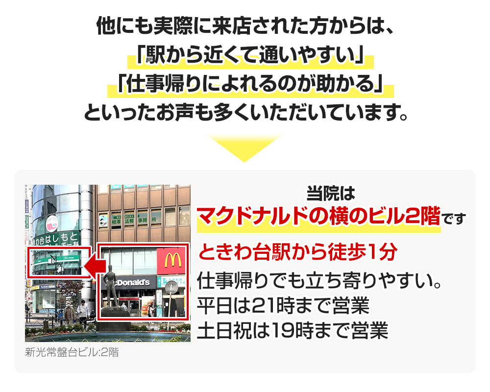 ときわ台駅から徒歩１分